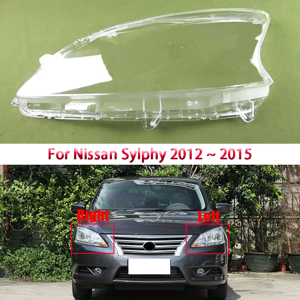 

For Nissan Sylphy 2012 2013 2014 2015 Headlamp Cover Headlight Shell Transparent Lens Plexiglass Replace Original Lampshade