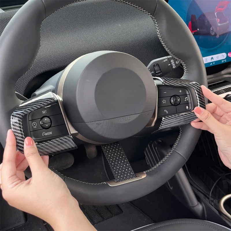 For MINI Cooper E SE J01 EV J05 Aceman U25 Countryman 2024 Car Steering Wheel Button Frame Sticker Interior Trim Accessories