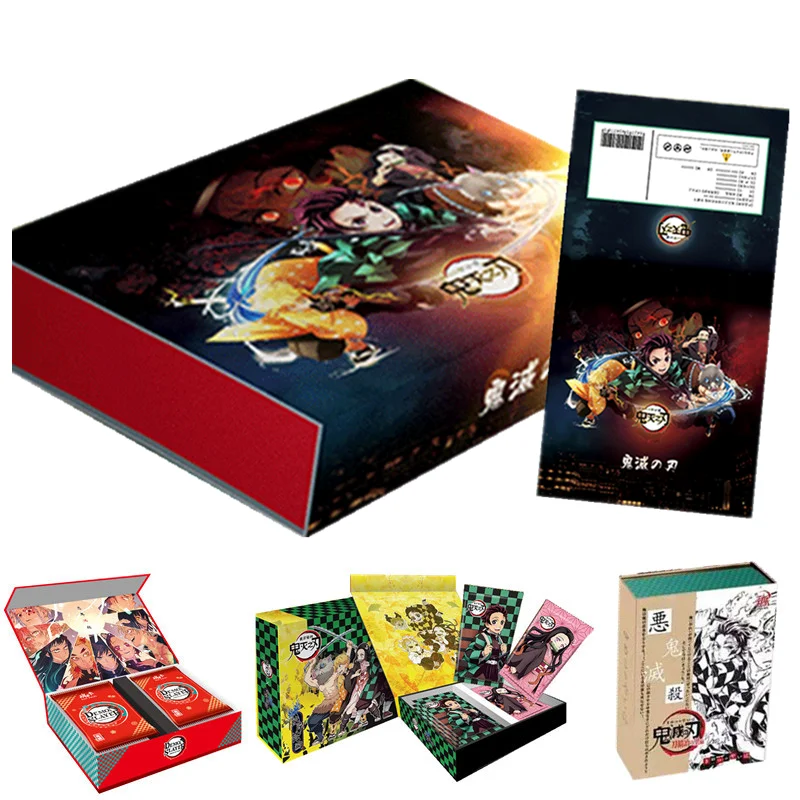 

Карточки-Рассекатели демонов Kimetsu No Yaiba Booster Box Аниме фигурки коллекция хобби Tcg игральные карточки для детей подарочная игрушка