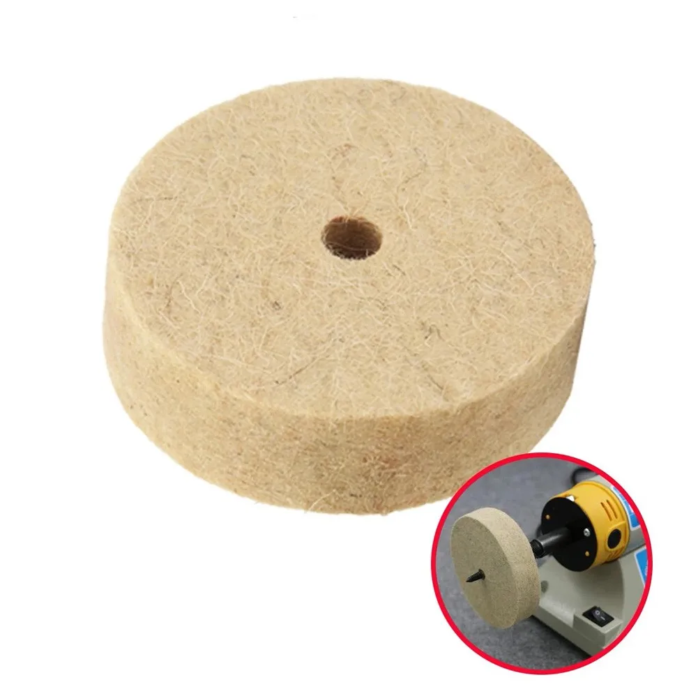 

3 Inch Wool Felt Polishing Wheel 3'' Beige Grinding Wheel Part Polisher Disc Replace Replacement.accessory Rotary Tool Spare
