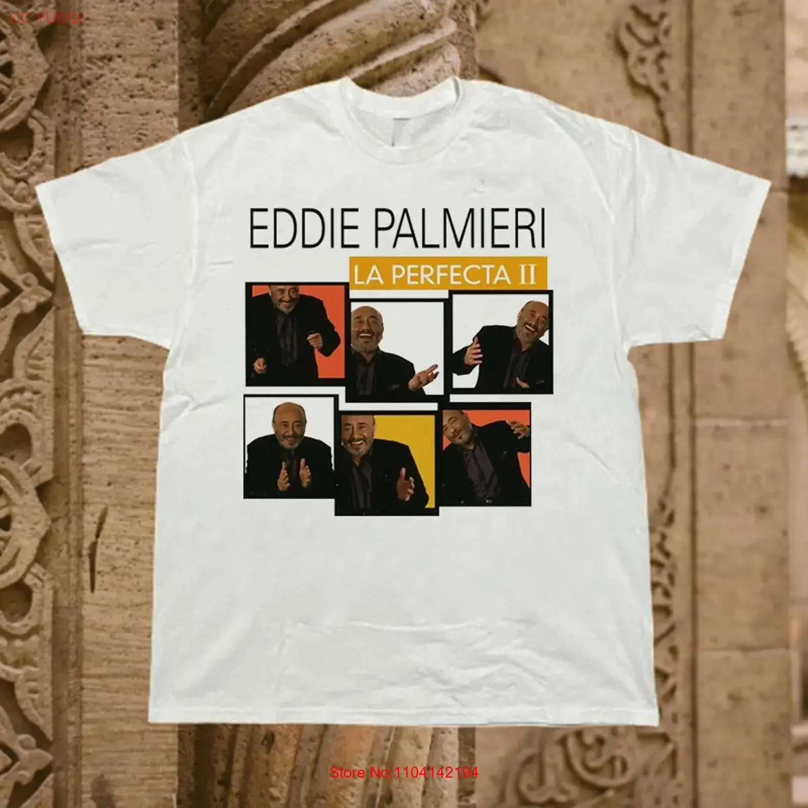 Camiseta EDDIE PALMIERI LA PERFECTA II NOVA 2002 Tamanho Completo S a 5XL Vintage Lavada Macia Elástica Versátil Confortável