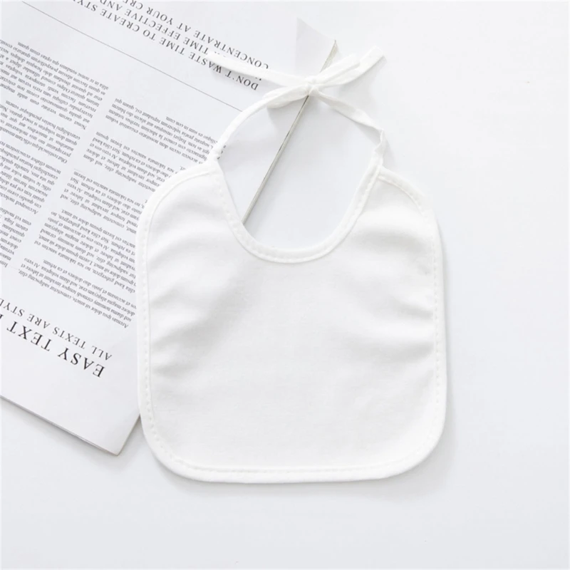 10Pcs White Bibs for Painting Cotton Waterproof Baby Bibs Creative Burp Cloths