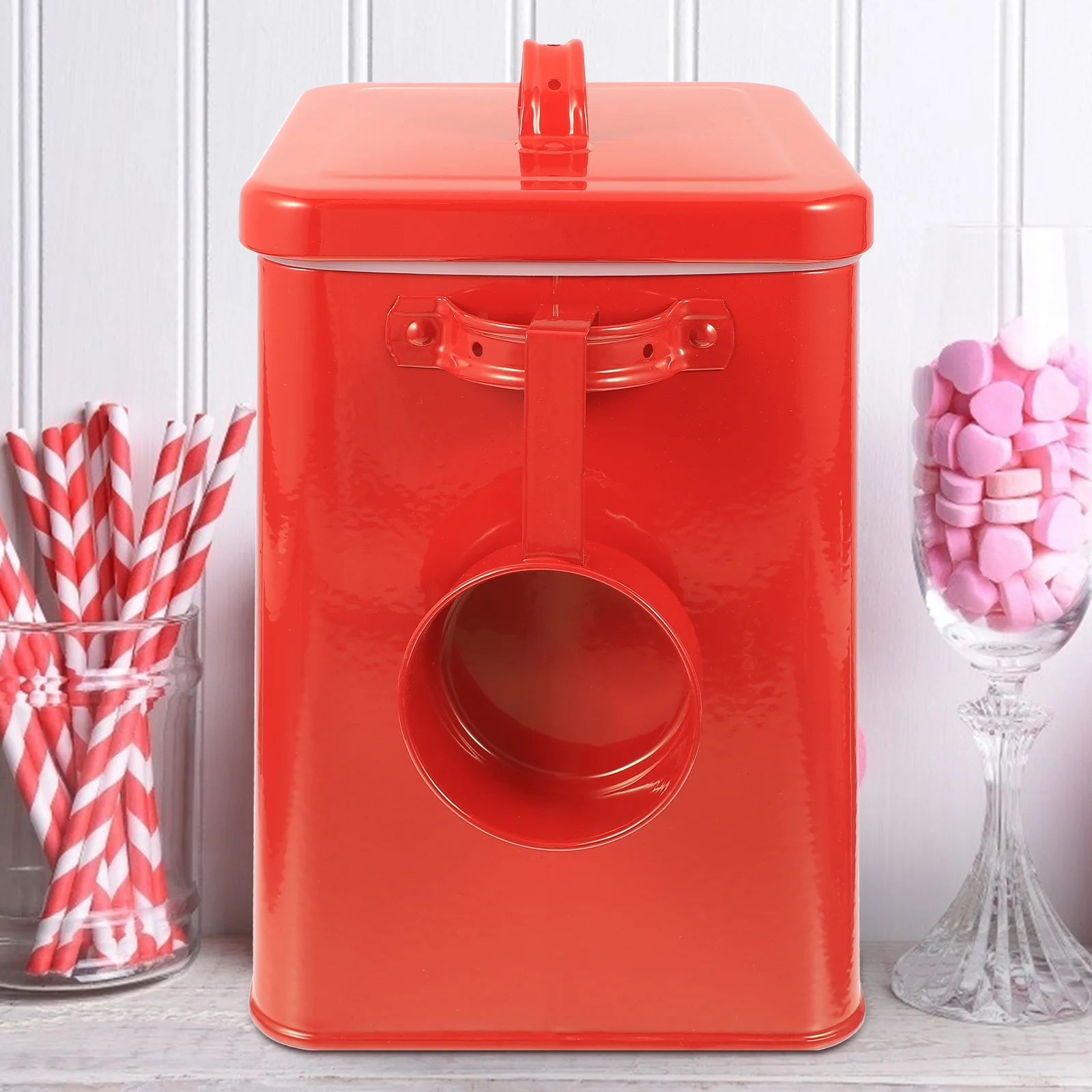 Dispenser Kitchen Storage Bucket Can Food Organizer Iron Containers for Organizing