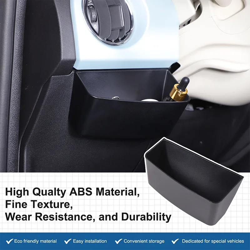 For Fiat 500 2010-2026 Car Dashboard Driving Position Storage Box Organizer Tray Coin Cell Phone Holder ABS Storage Accessories view 4