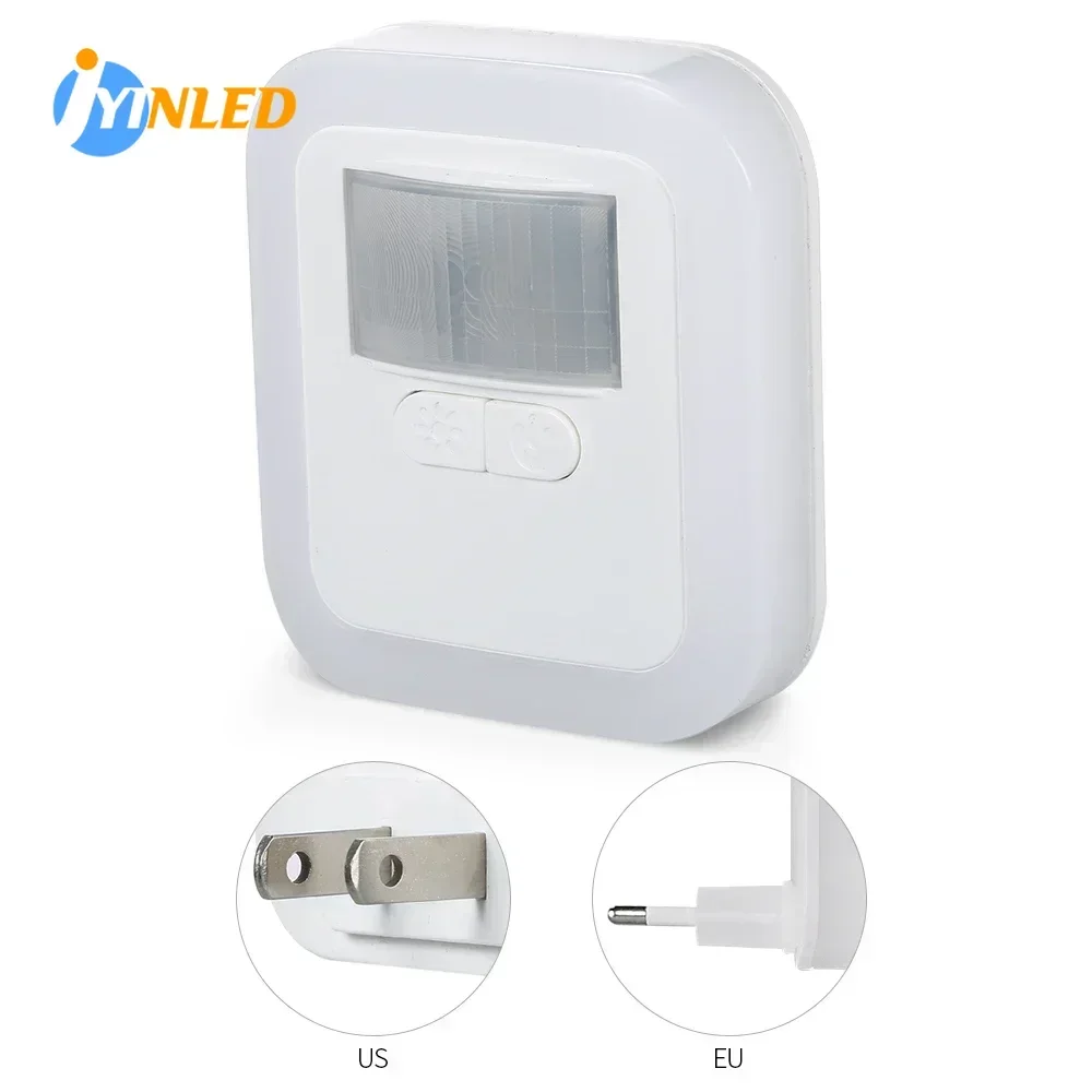 

Brightness Motion Sensor Wall Lamps EU/US Plug-in LED Night Light 30s/60s/90s/120s Lighting Time Adjustable for Home Living Room