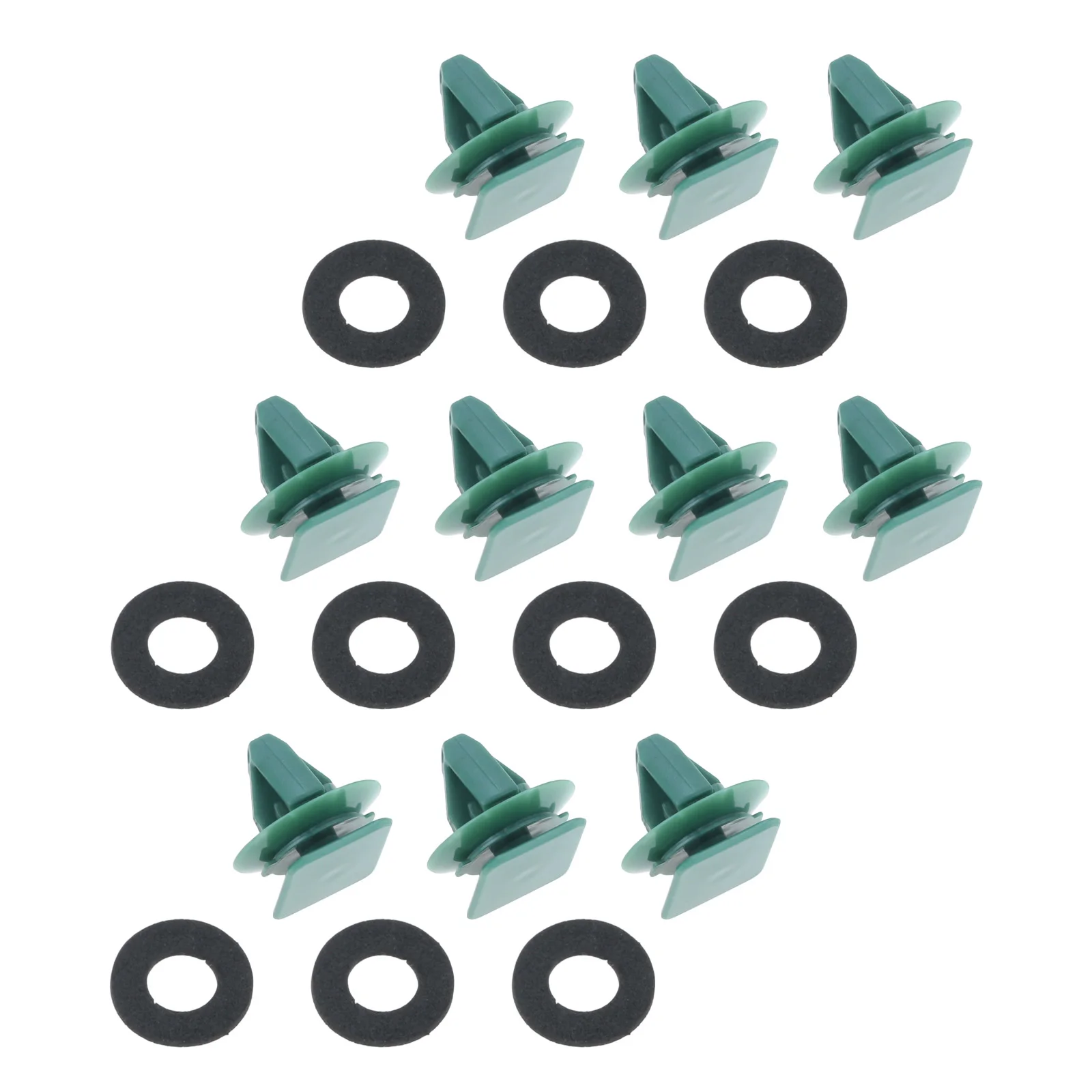 10Pcs Car Side Skirt Sill Moulding Trim Clips for Mazda CX-3 MX-5 CX7 D10E51SJ3 Green Plastics Auto Fastener