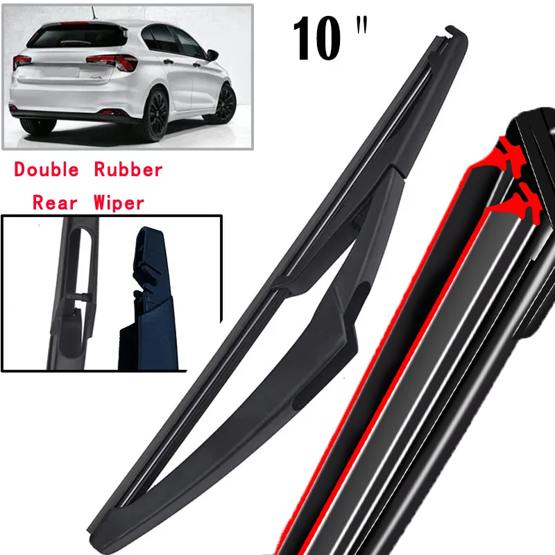 

Car Wiper 10" Rear Wiper Blade For Fiat Tipo 356 2015 - 2019 Windshield Windscreen Clean Tailgate Window Car Rain Brush