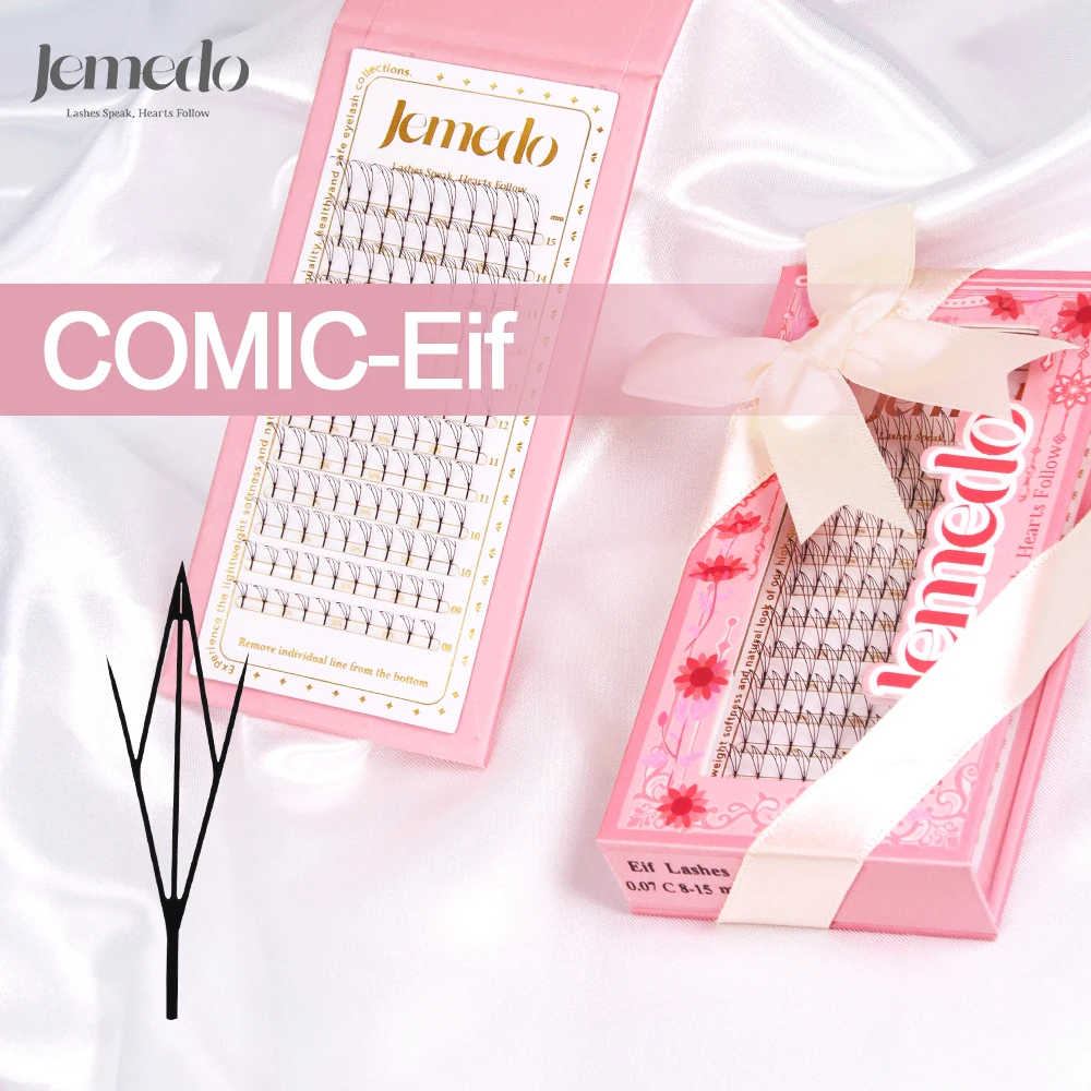 JEMEDO Ресницы в стиле комиксов Узкие накладные ресницы, легкие перьевые ресницы, пучки ресниц в стиле аниме и манга