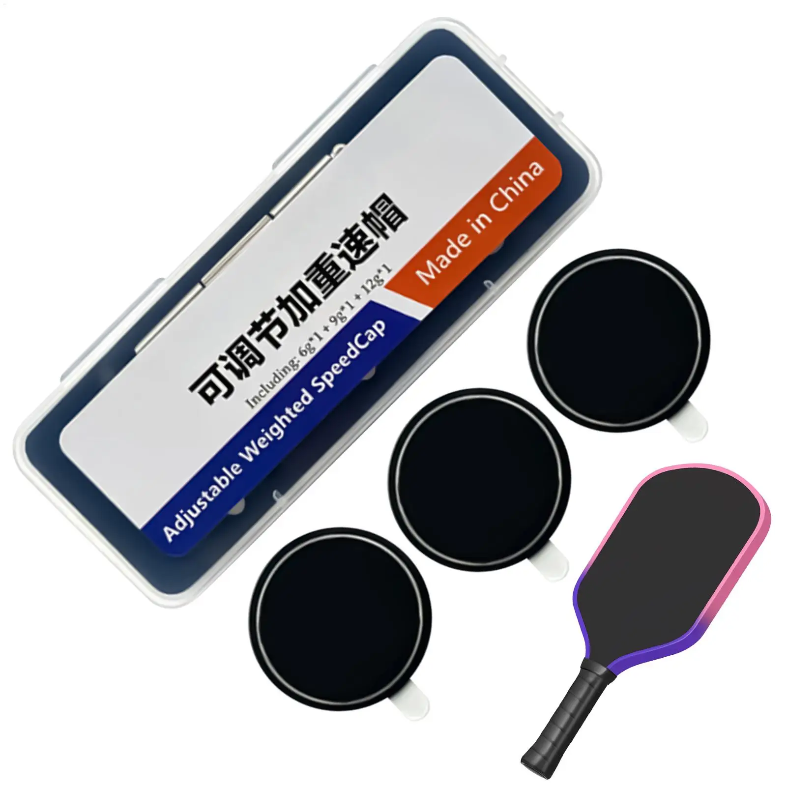 Pickleball Weight 3-level Adjustable Weighted Coin Sports Grip Parts Pickleball Paddle End Weight for Men Women Teen Student