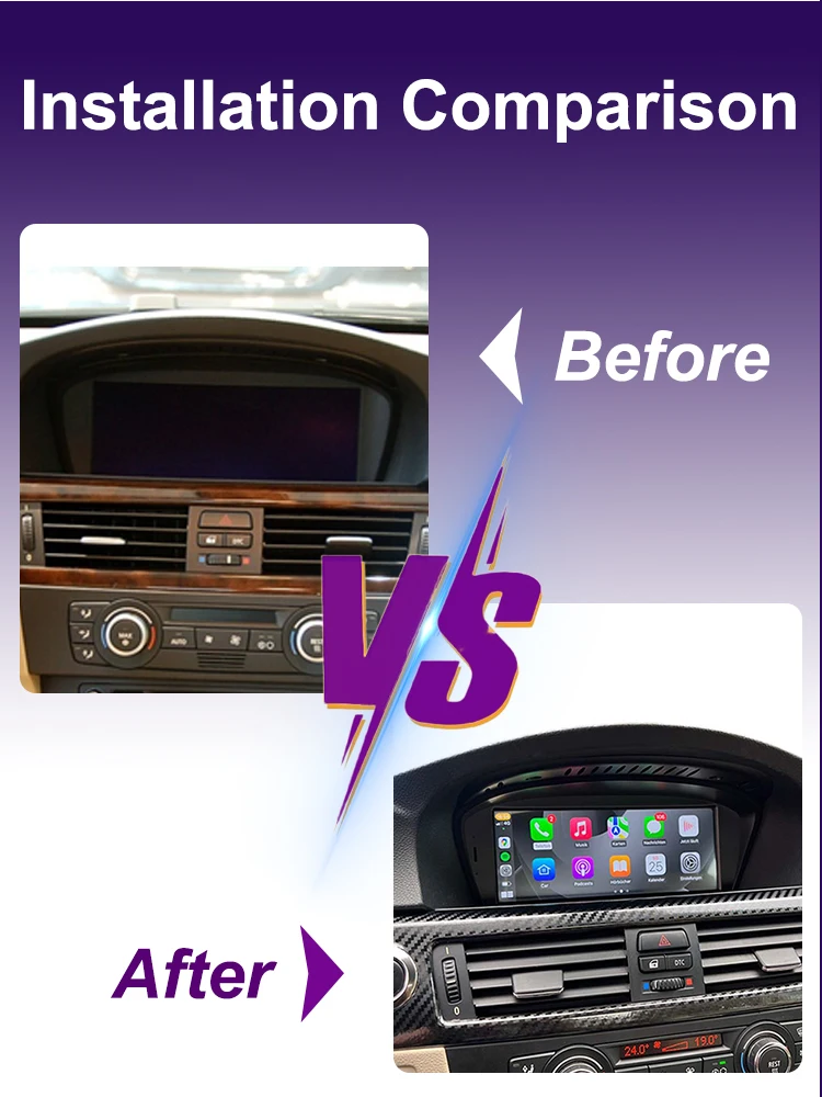 AUTOTOP 8.8" Wireless Carplay Android Auto Car Radio For BMW 3/5 Series E60 E61 E63 E90 E91 CIC CCC Linux Touch Screen YouTobe