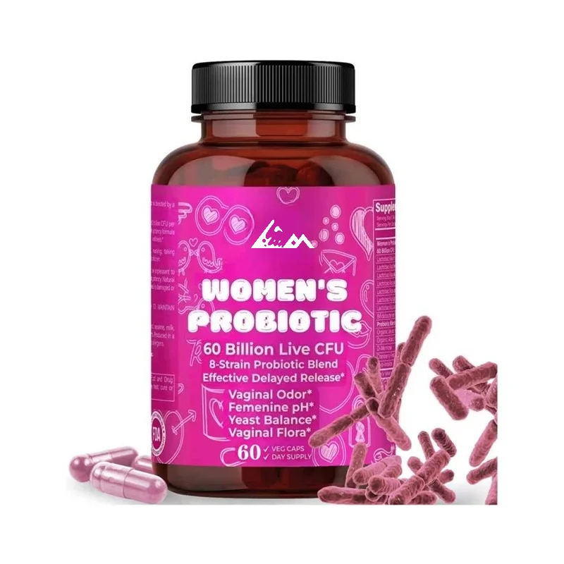 Female Probiotics, PH Balance, Support Digestive Health, Pre -+Pro+post Probiotics, Delayed Release, 60 Billion Live Bacteria