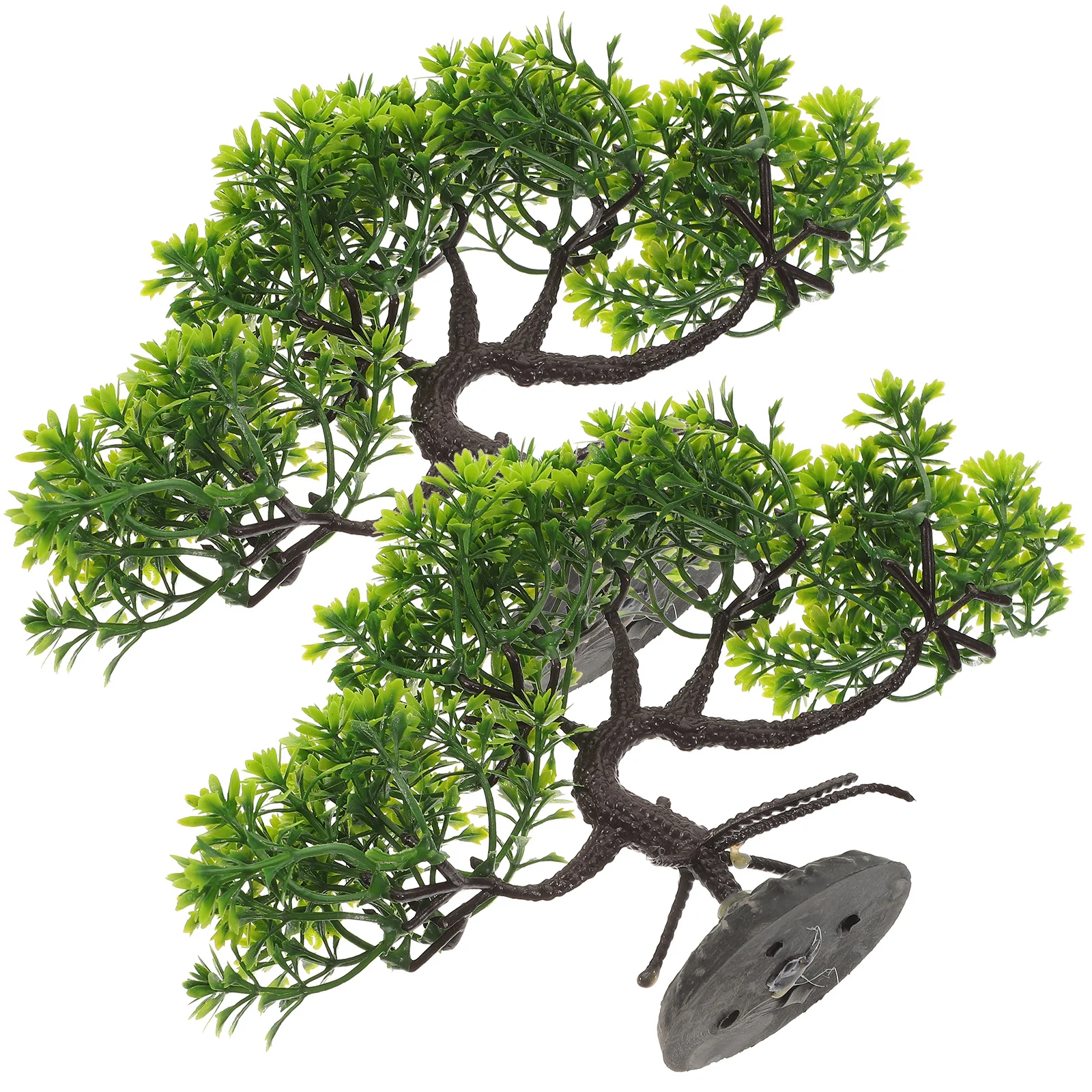 

2pcs Simulation Welcoming Pine Decor Aquarium Bonsai Safe Soft Plastic Fish Tank Plant For Freshwater Saltwater Aquariums