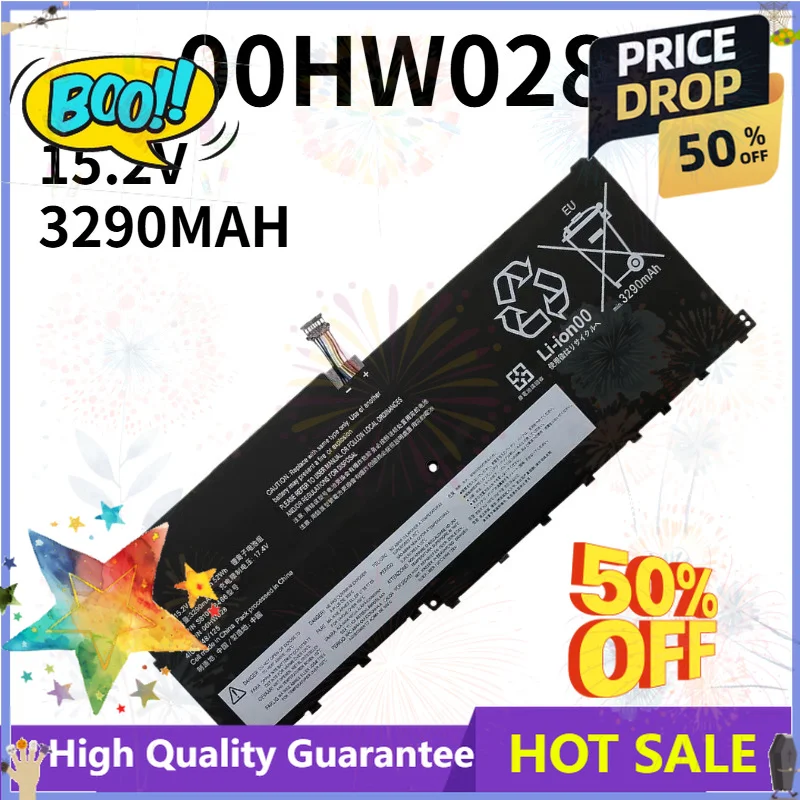 SWZY SWZY 15.2V 3290mAh 00HW028 00HW029 01AV409 Battery For Lenovo ThinkPad X1 Carbon Gen 4 (2016) X1 Yoga 1st(2016) SB10F46466