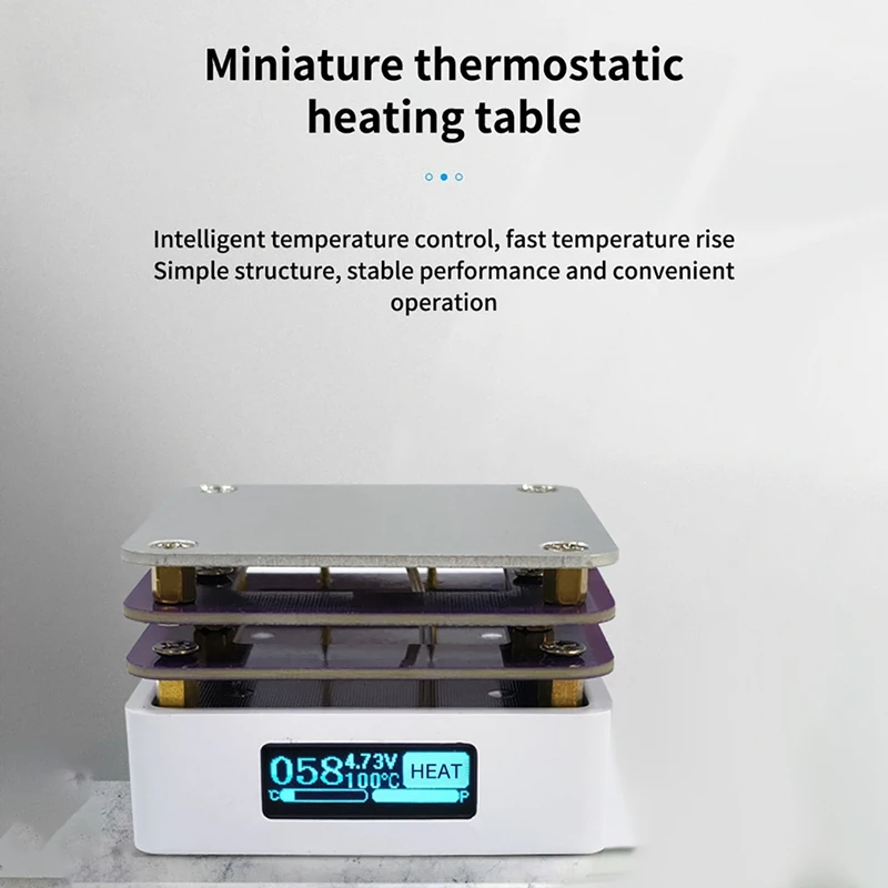 65W Mini Hot Plate Digital Soldering Preheating Rework Station PCB SMD Board Soldering Plate Heating Table Easy Install