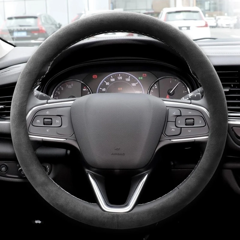 

For Buick Envision Regal LaCrosse Encore GL6 Excelle GT Verano Non-Slip Suede Steering Wheel Cover Car Interior Accessory