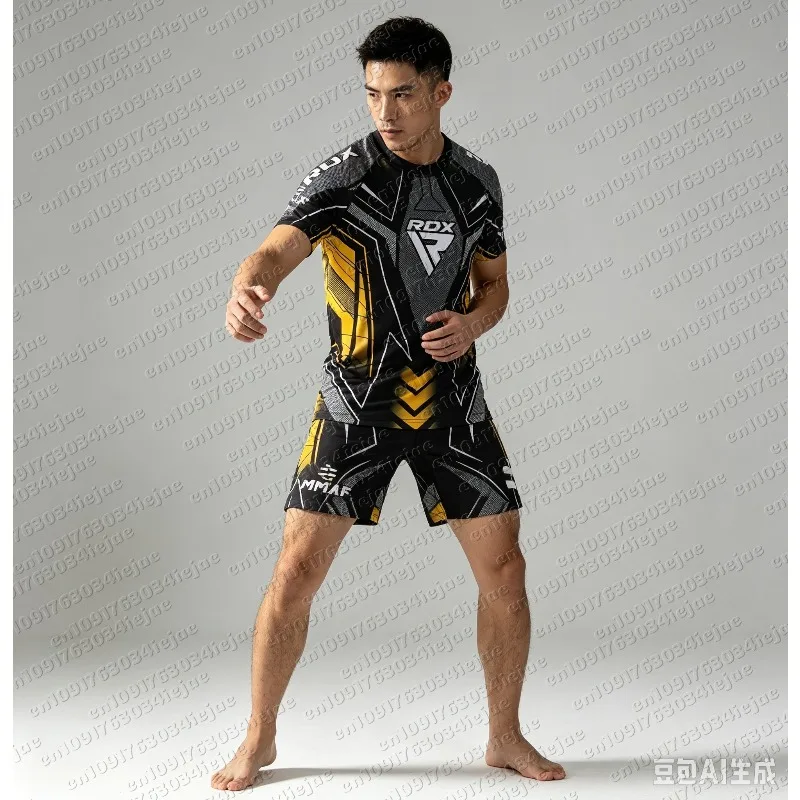 2026 Summer Fighting Competition New Set Men Women Kid Casual Round Neck Short Sleeve Breathable Jersey & Shorts Boxing Suit