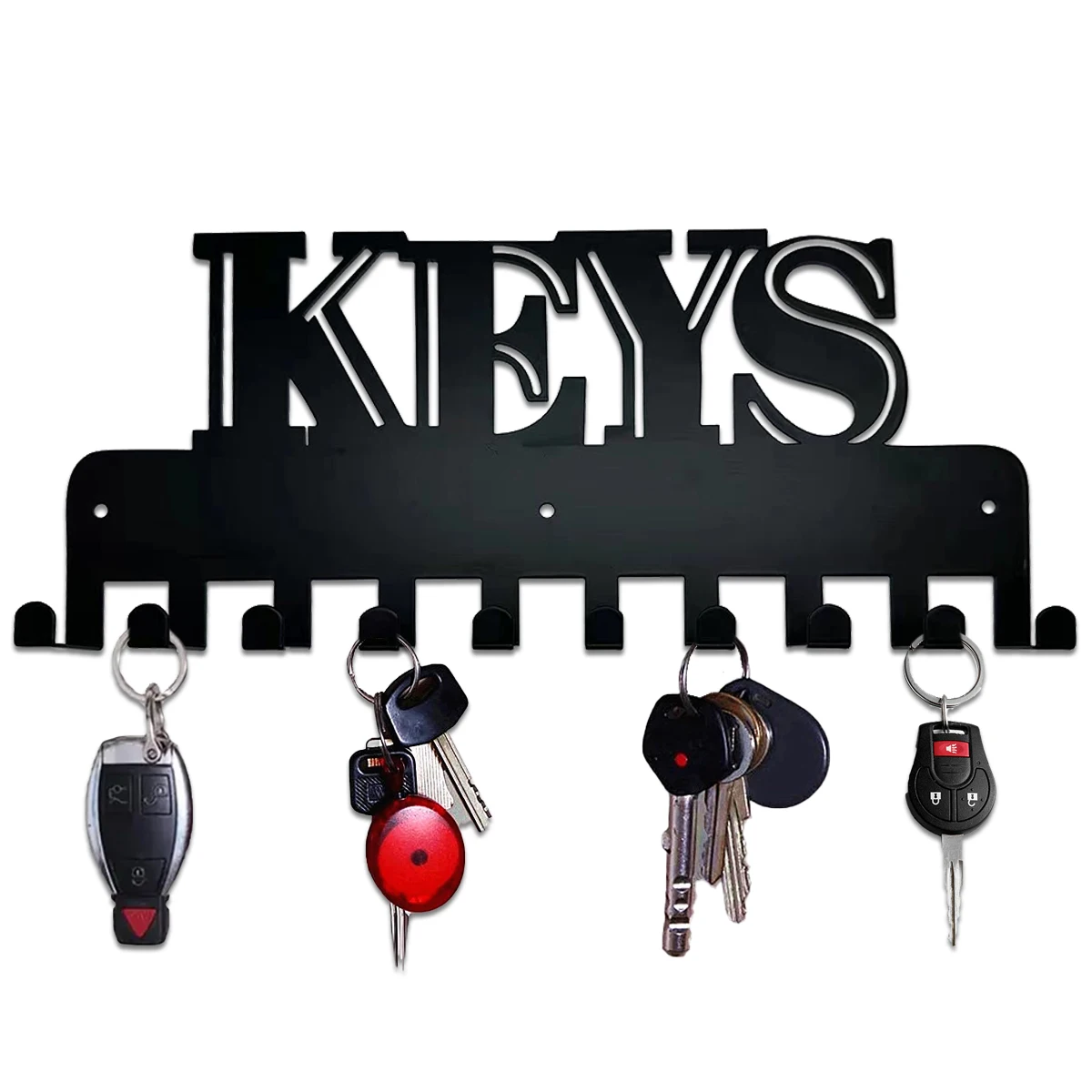 

Keys Hooks Wall Mounted Key Hooks for Wall Decorative, Iron Key Rack with 10 Hooks for Front Door Entryway Home and Kitchen