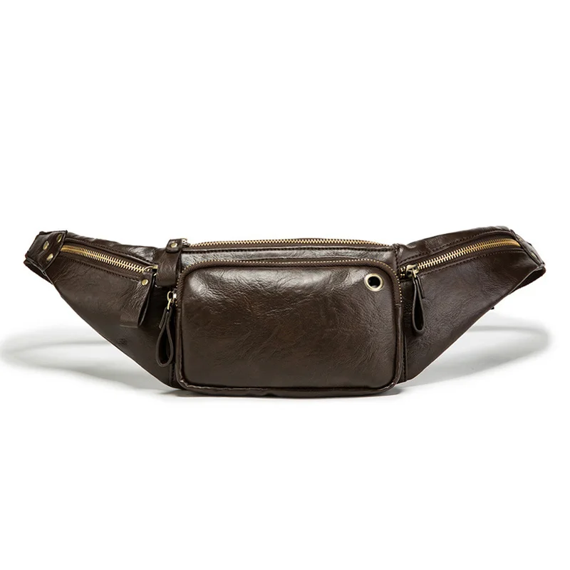 Sacs de taille en cuir PU unisexe, sacs à fermeture éclair, ceinture décontractée, sac banane, sac de poitrine, créateur masculin, bandoulière, mode, nouveau, 2024