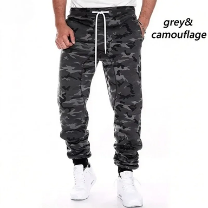 Unisex Camo Jogginghose mit weißem Kordelzug am Bund, lässige Camouflage-Hose für Herren und Damen, Outdoor-Sport-Sweatpants, mehrfarbig – Detail 4