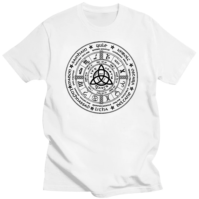 PAGAN CHART EMBLEM MENS T SHIRT SIGN PAGANISM DRUID ASTROLOGY OCCULT SIGNS Gift Print T-shirtHip Hop Tee ShirtNEW ARRIVAL tees