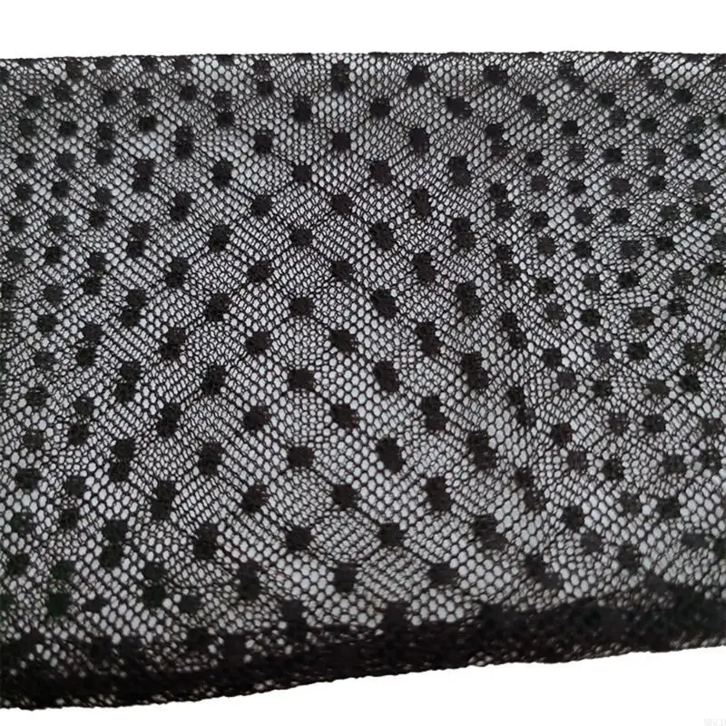 M6CD Zwarte Kanten Manchetmouwen voor Vrouwen Tieners Meisje Elegante Afneembare Strik Decoratieve Mouwen Halloween