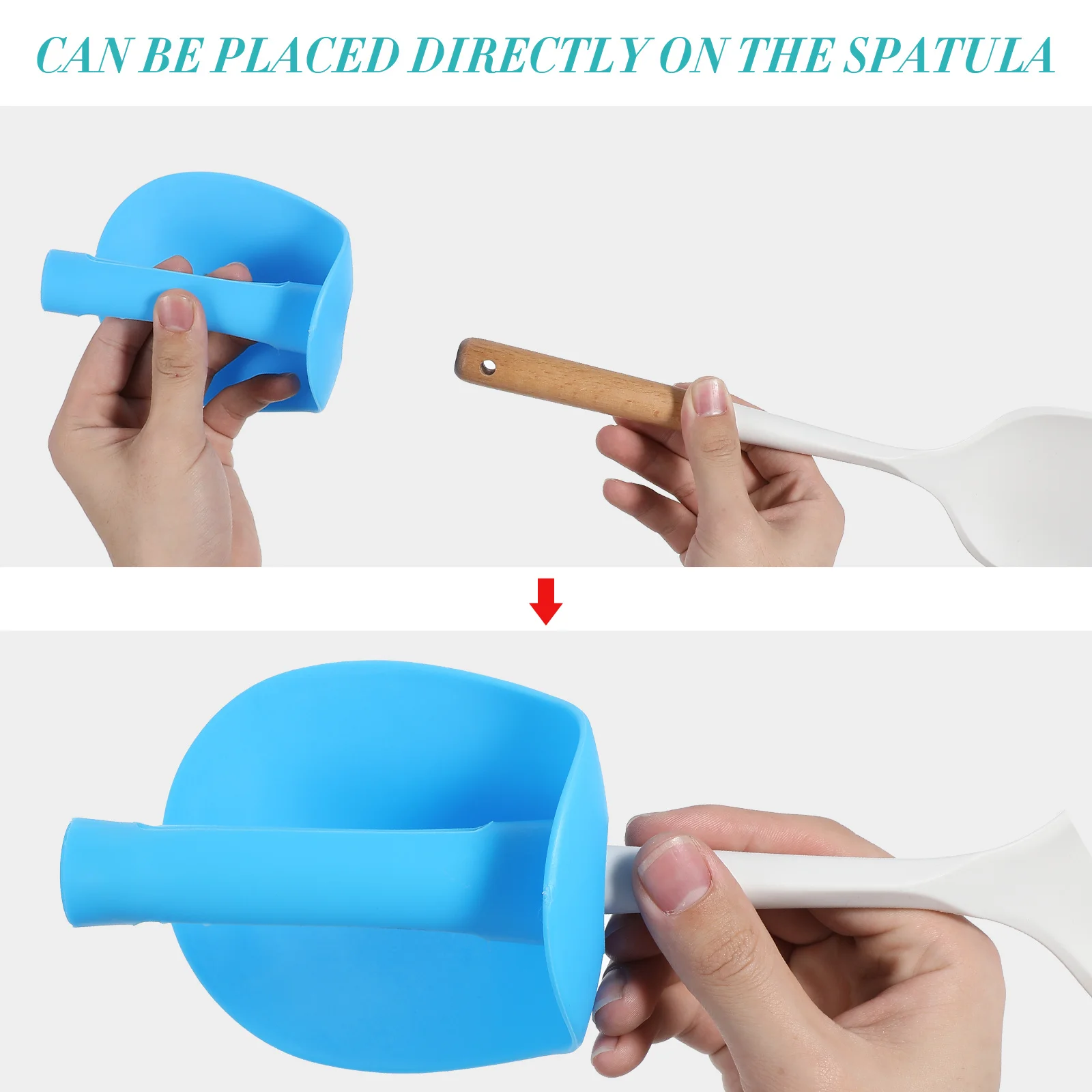 

1Pcs Heat Resistant Anti Oil Splashing Spatula Cover Safe for Cooking Blue Spatula Cover Hand Protector