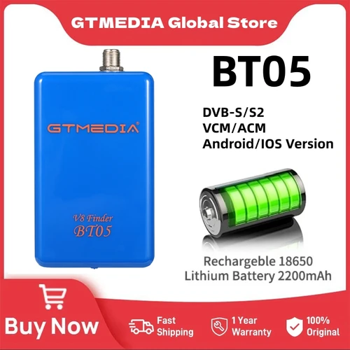 GTMEDIA V8 Finder BT05 Buscador de satélite digital DVB-S/S2 1080P Mejor que Satlink Ws-6933 6906 6916 Compatible con sistema Android/IOS