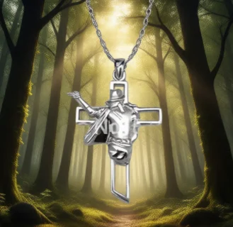 Michael Jackson Cross Necklace King Of Pop Dancer Rock Roll Dancing MJ Pendant Charm Punk Jewelry