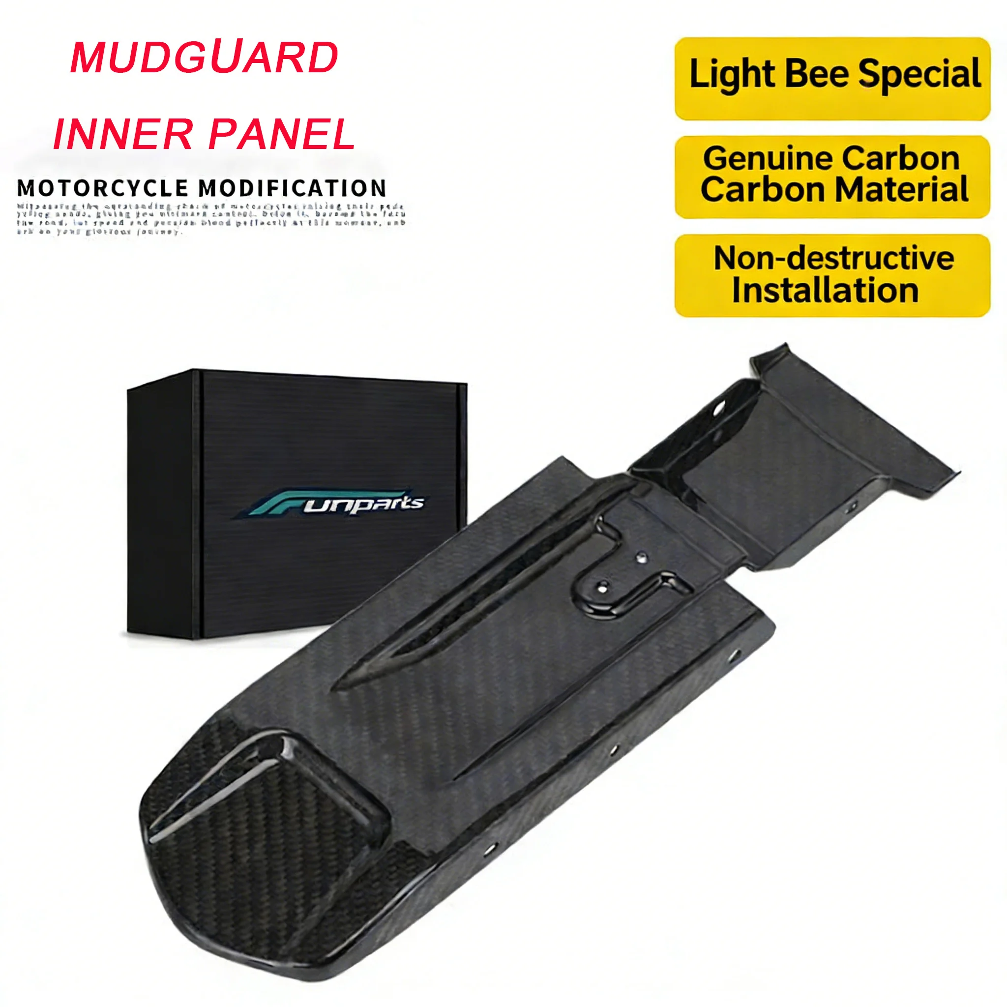 

Genuine Carbon Fiber Rear Fender Liner for Light Bee X/S Electric Motorcycles