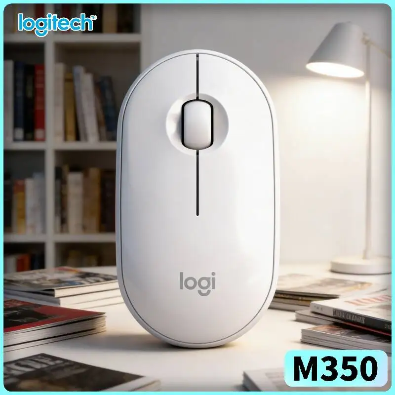 Logitech M350 Pebble Optical Mouse - Minimalist Design, Silent Scroll, 77g Light, 10m Range, Eco-Friendly Buy