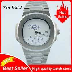 41mm nh35 Watch Men Watch No Logo Watches for Man Mechanical Watch Sapphire Glass Waterproof 28,5mm dial