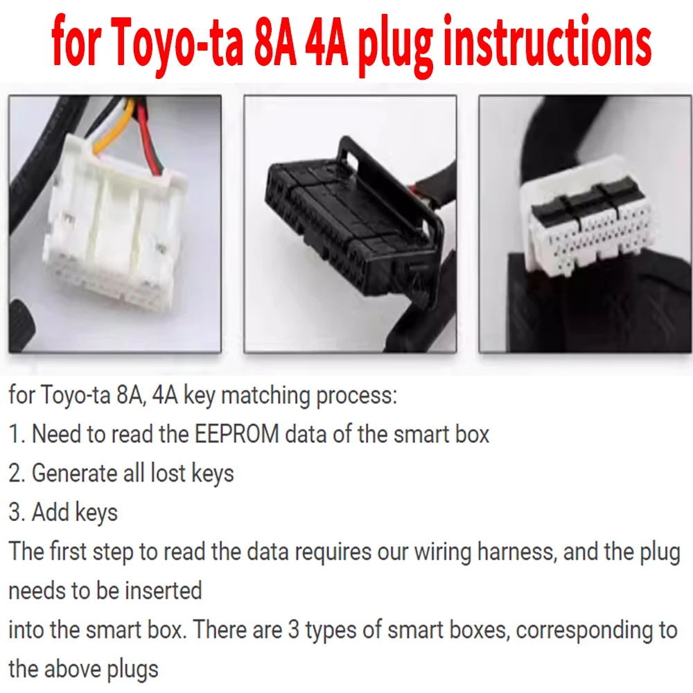 Smart Key Programma Kabel 3 in 1 Kabel 4A 8A BA 16pin OBD Kabel voor Autel voor Xhorse Key Tool Plus voor Toyota voor Le-xus