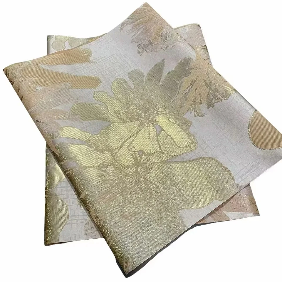 

Elegant Gold Nigerian Sego Gele Set 2pcs, 2.5Yards African Turban Headwrap for Women's Wedding, Party & Special Events TXH-17-11