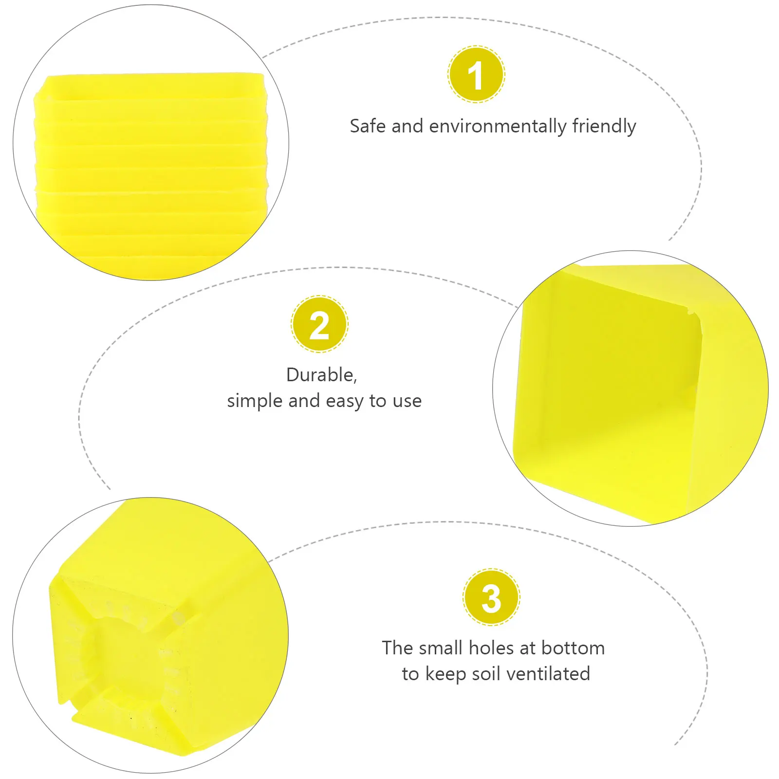 

60pcs Plant Nursery Pots Plastic Flower Pot for Seedling Cultivation Lightweight Durable Small Containers Succulents Starting