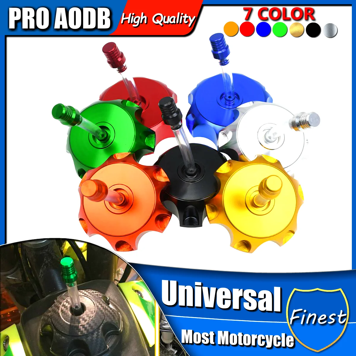

High Quality CNC Aluminum Racing Gas Fuel Tank Cap with Vent Cap for Yamaha Kawasaki Honda KTM Suzuki Motorcycle ATV Dirt Bike