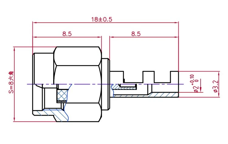 10PCS SMA-J Dual Window RF Connector Kit Full Copper SMA Male/Female Adapters for RG178 Coaxial Cable, High-Frequency Low Loss