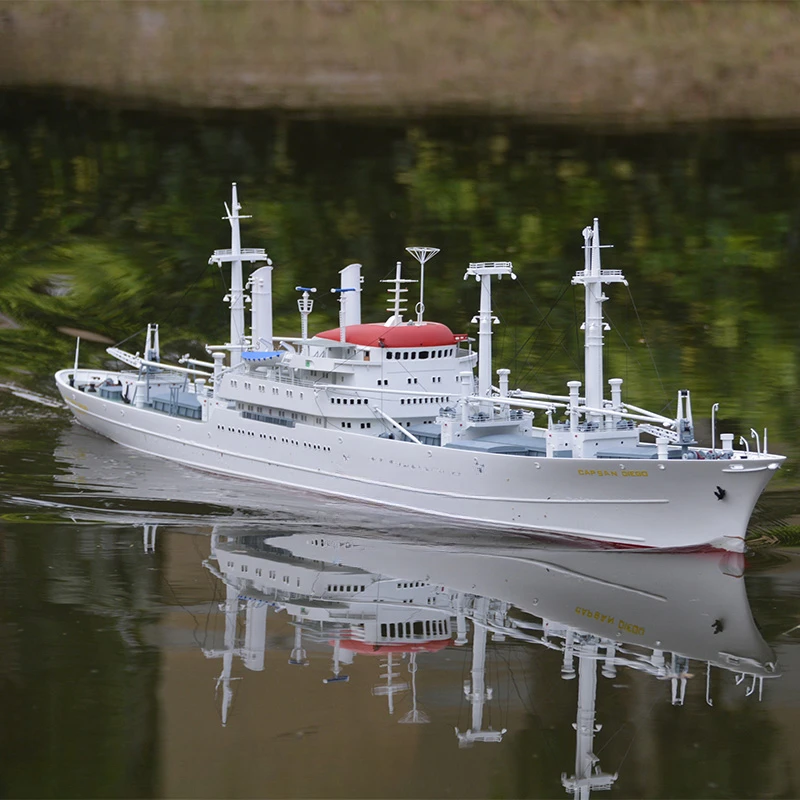 

RC German San Diego Cargo Ship Model DIY Handmade Ship Model, Toy Gift Remote Control Finished Tugboat Model Kit