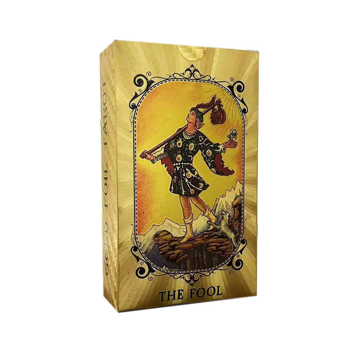 Gold Foil Tarot Cards Waterproof Whitch Divination Props Classic Catan Board Game Beginner Prophecy For Self-Learning Props