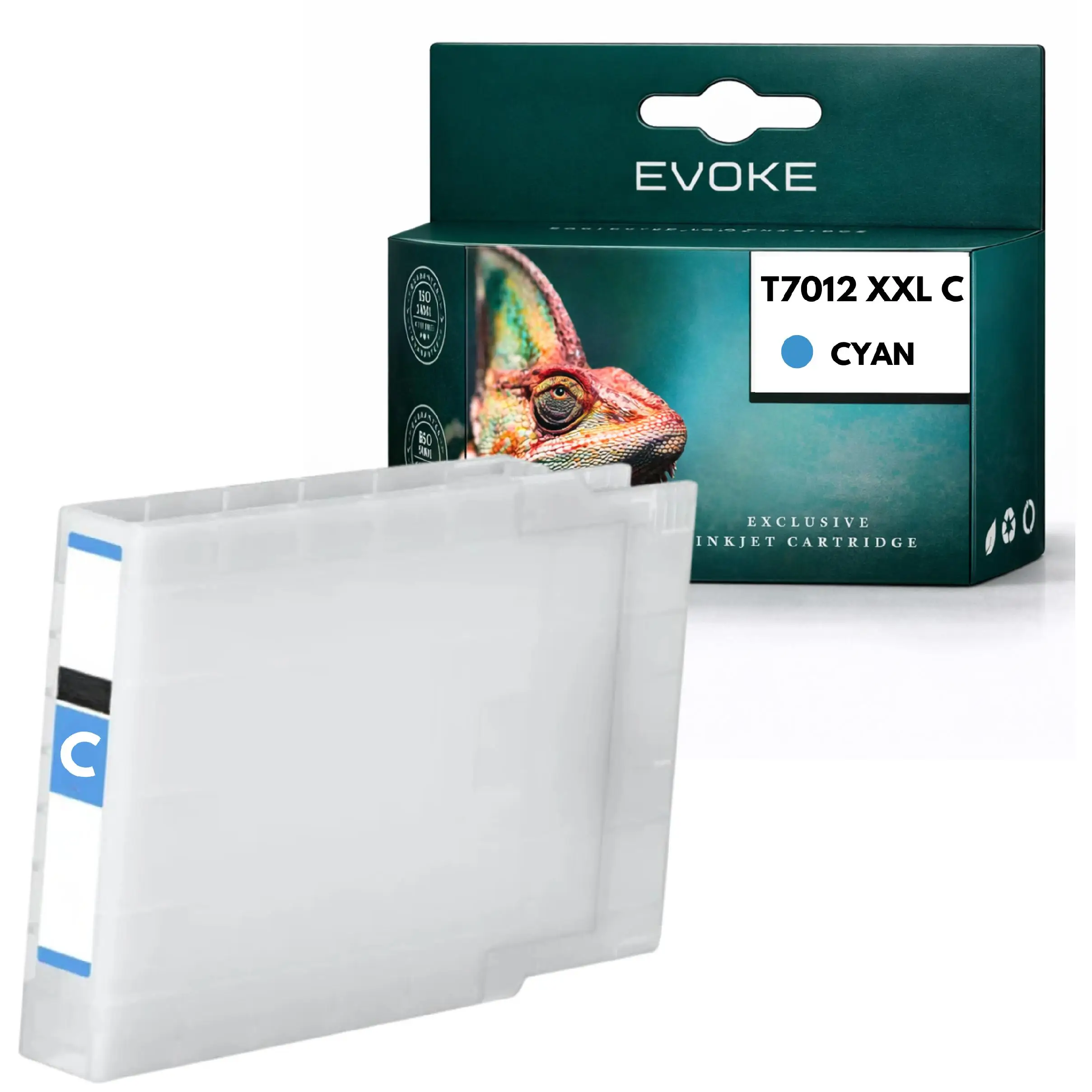 Evoke compatibele inkt voor Epson T7012 E7012 cyaan Wf Pro Wp-4015 4020/4530/4533/4545/4590