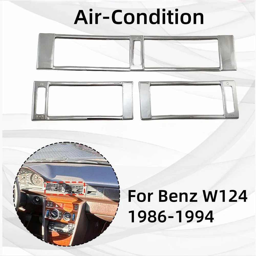 

ABS plastic Chrome silver Air Condition For Benz W124 1986 1987 1988 1999 1990 1991 1992 1993 1994 Exterior Components Decorate