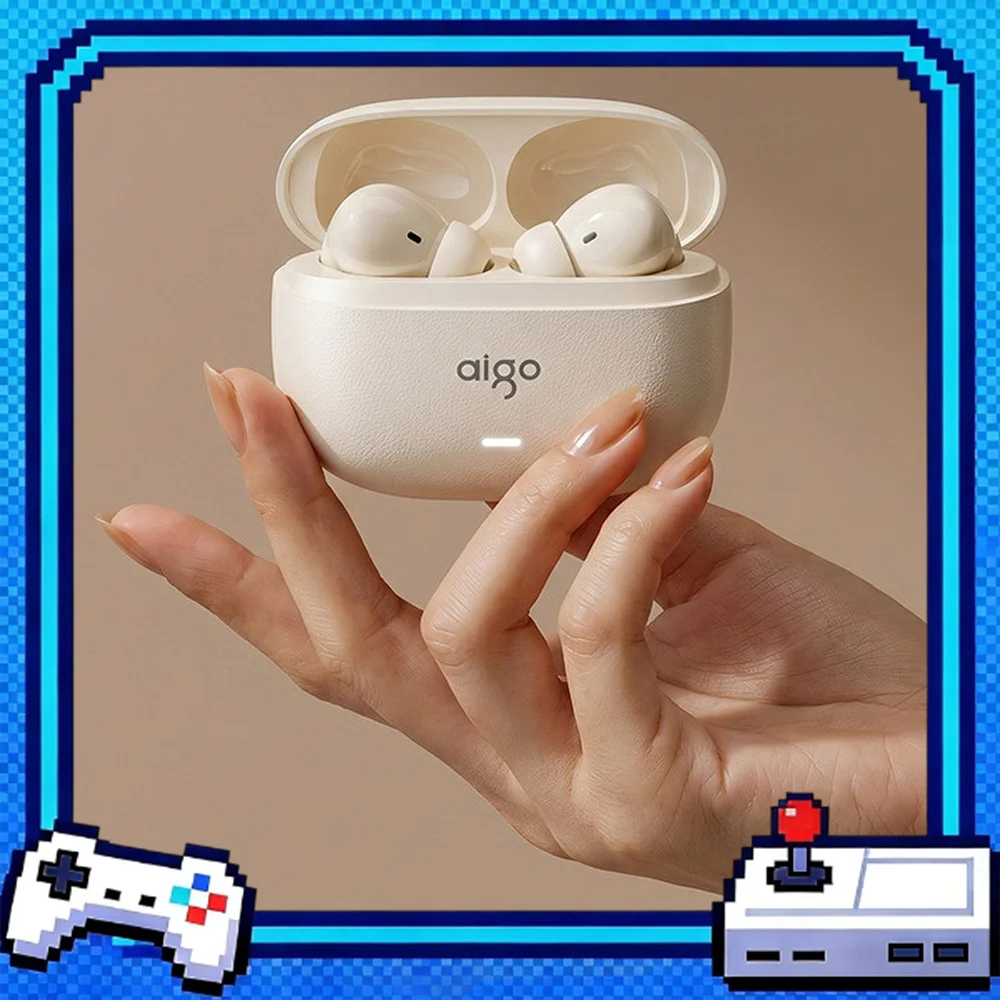 AIGO TQ18 Half In-Ear Wireless Bluetooth Earbuds with Long Battery Life for Music For Gifts