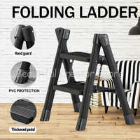 Household Folding Ladder Herringbone Ladder 2/3 Step Ladders Mini Folding Step Stool Multifunction Climbing Attic Stairs