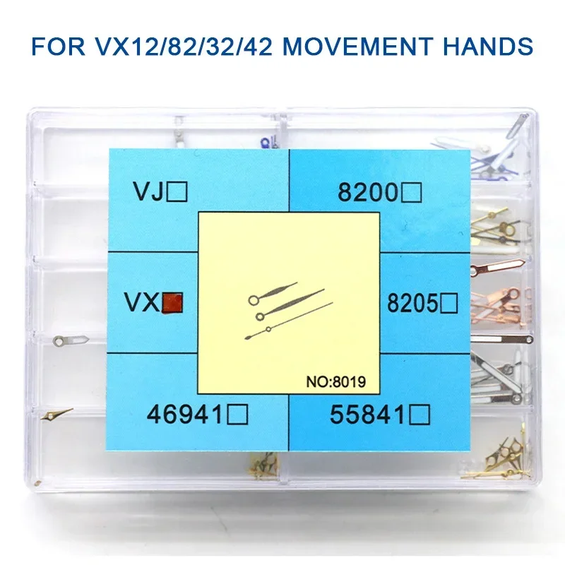 1 Box Watch Hour Minute Hands Set For VX Series VX12 VX82 VX32 VX42 Watch Movement Luminous Mix Hands Parts Watch Pointer Kits