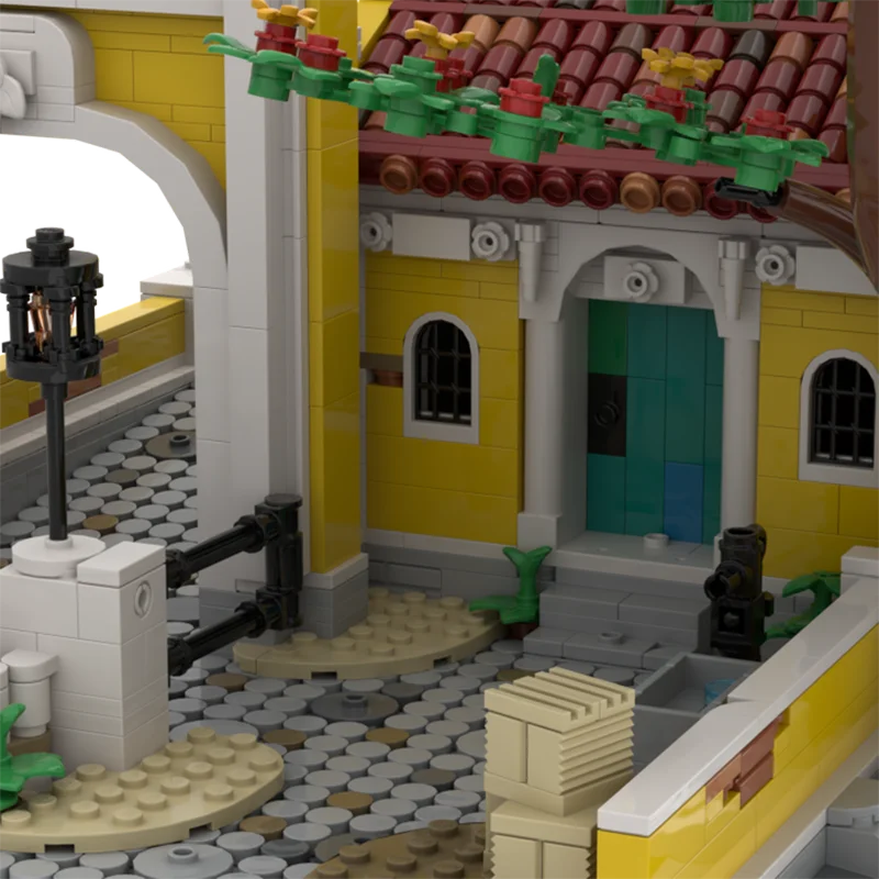 Bloques de Construcción Modelo Piratas, Las Establos del Siglo Pirata, Ladrillos Técnicos, Juguete de Construcción de Ensamblaje DIY, Regalo Navideño