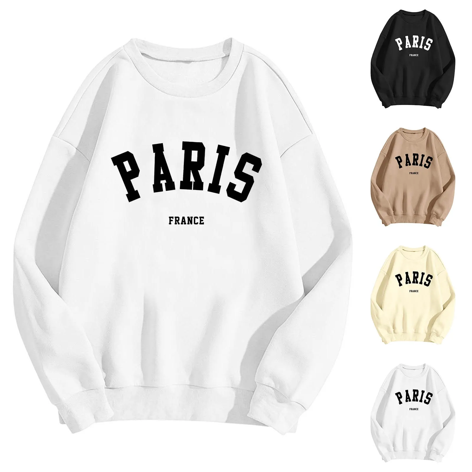 

New Letter Graphic Print Hooded Sweatshirt Women Loose Personality Sweatshirts Long Sleeve Fashion Casual Pullover Tops