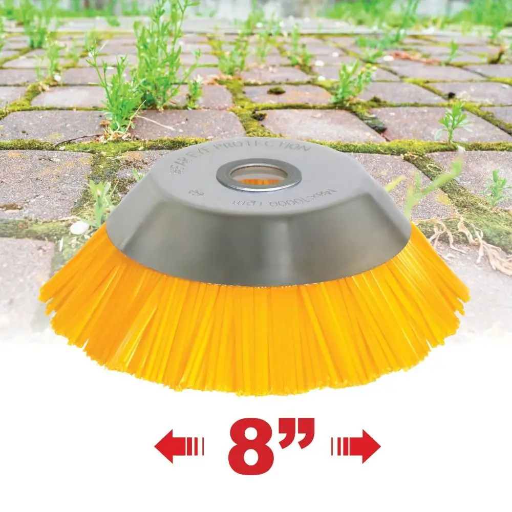 

High Quality 8 Inch Grass Strimmer Head Solid Nylon Wire Wheel Garden Weed Trimmer Brush Garden Supplies Durable Weed Brush