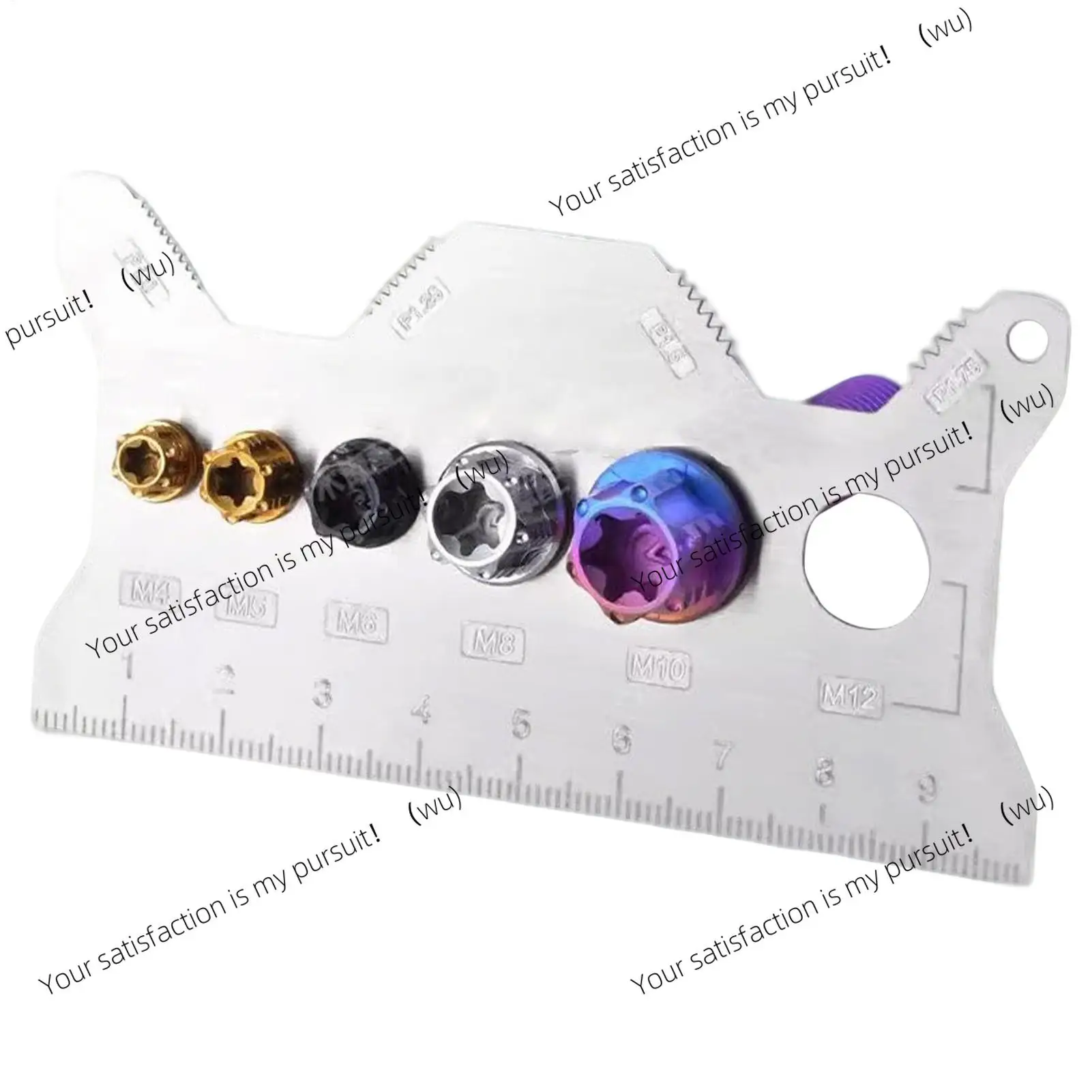 bolt Gauge Stainless Steel Thread Checker Flat Double-Sided Screw Measuring Device For Pattern Jewelry Watch Electronics Crafts