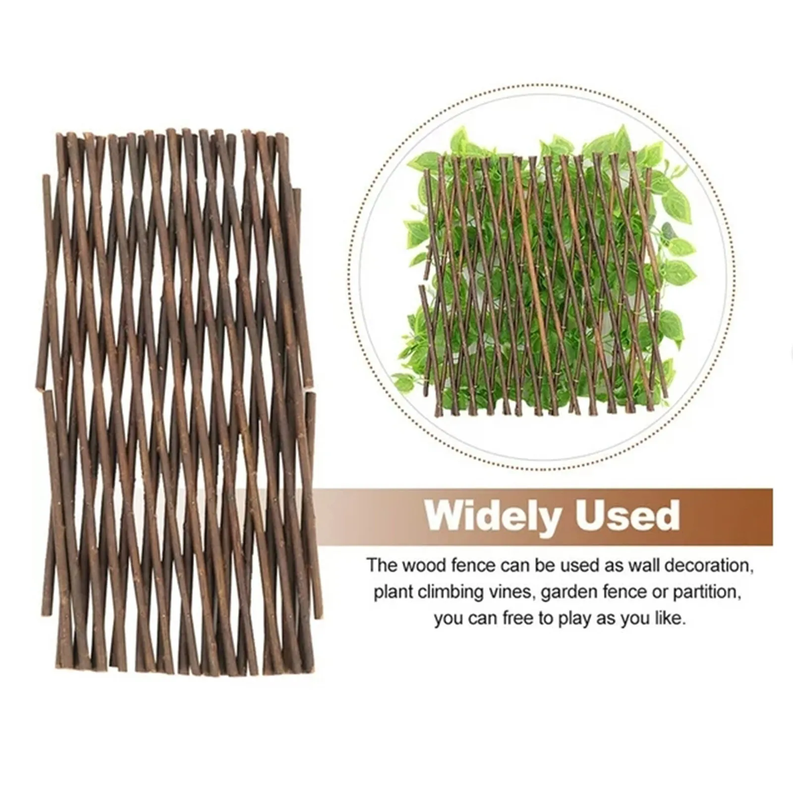 Expandable Willow Fence 40cm Single Retractable Trellis Decorative Garden Border Patio Lawn Plant Climbing 2026 Trending Valla