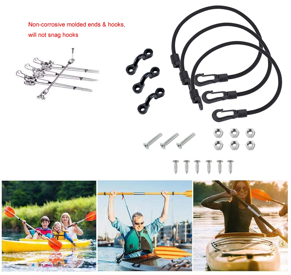 3PCS Fishing Rod Deck Mount Connector Rod Strap Holder Fishing Boat Deck Mount Pole Holder for Boat Marine Fishing Supply