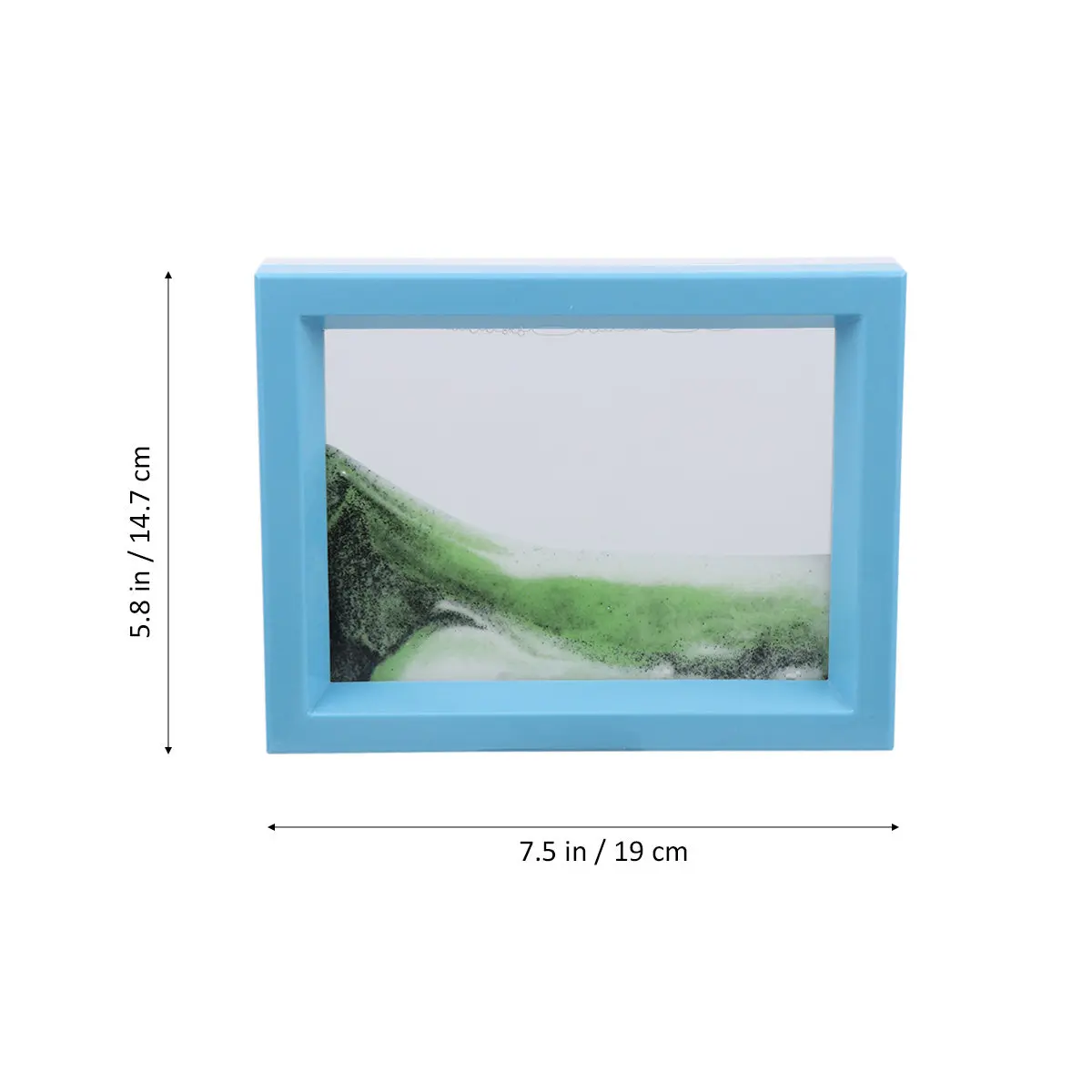1Pcs 3D Quicksand Painting Vertical Plastic Frame Realistic Sand Art Home Office Shelf Window Decoration Gift Black White Green